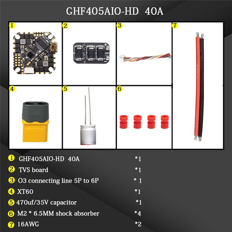 ABTI-GHF405AIO-HD 40A AIO Flig - Fpv Drone Esc recension och pris