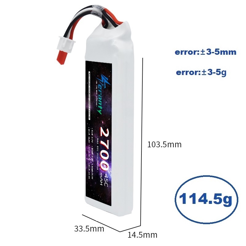 1/3PCS 2S 7.4V Lipo Battery 27 - Fpv Drone Esc recension och pris