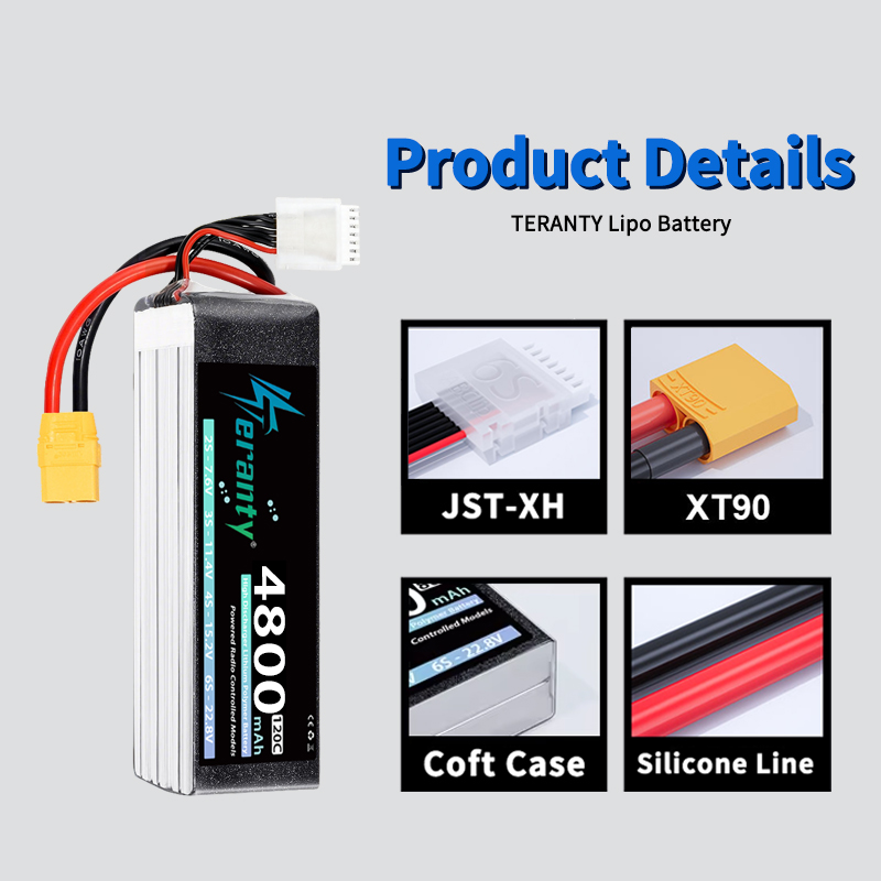 TERANTY 6S 4800mAh Lipo Batter - Fpv Drone Quadcopter recension och pris